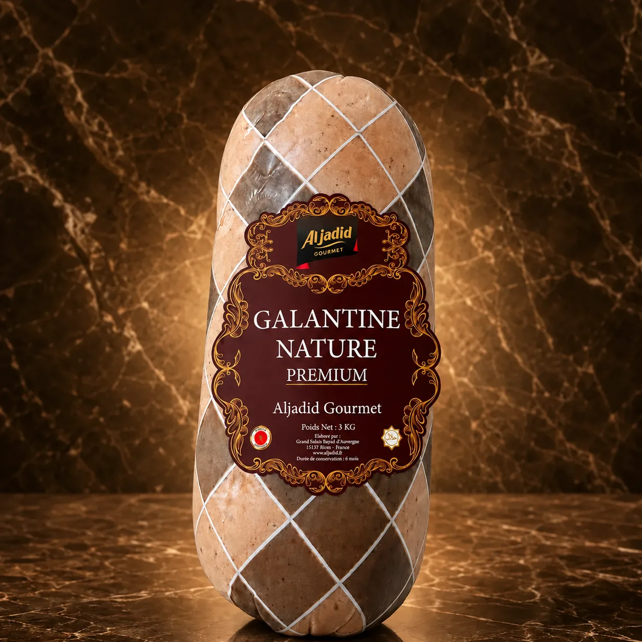 Galantine nature — La pièce de service