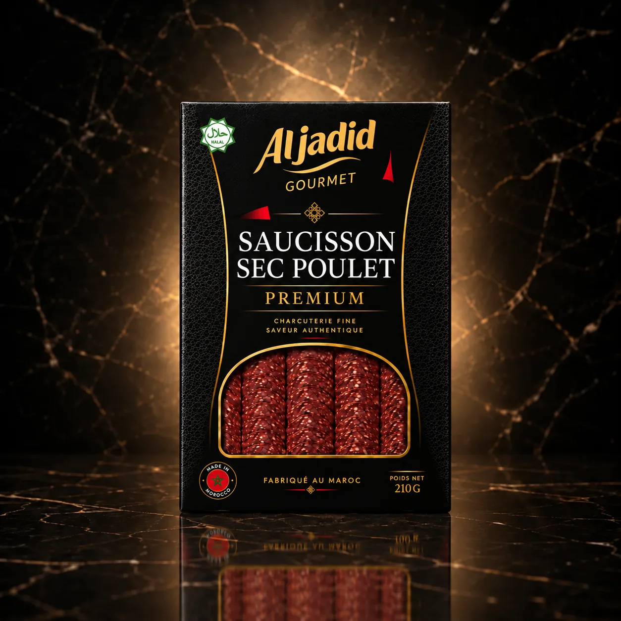 Saucisson sec de poulet 210 g — Plus léger, aussi net