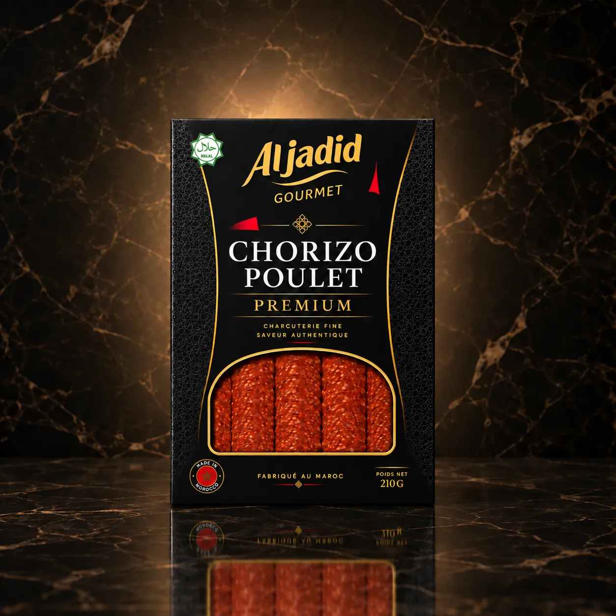 Chorizo de poulet 210 g — La même signature, en plus doux