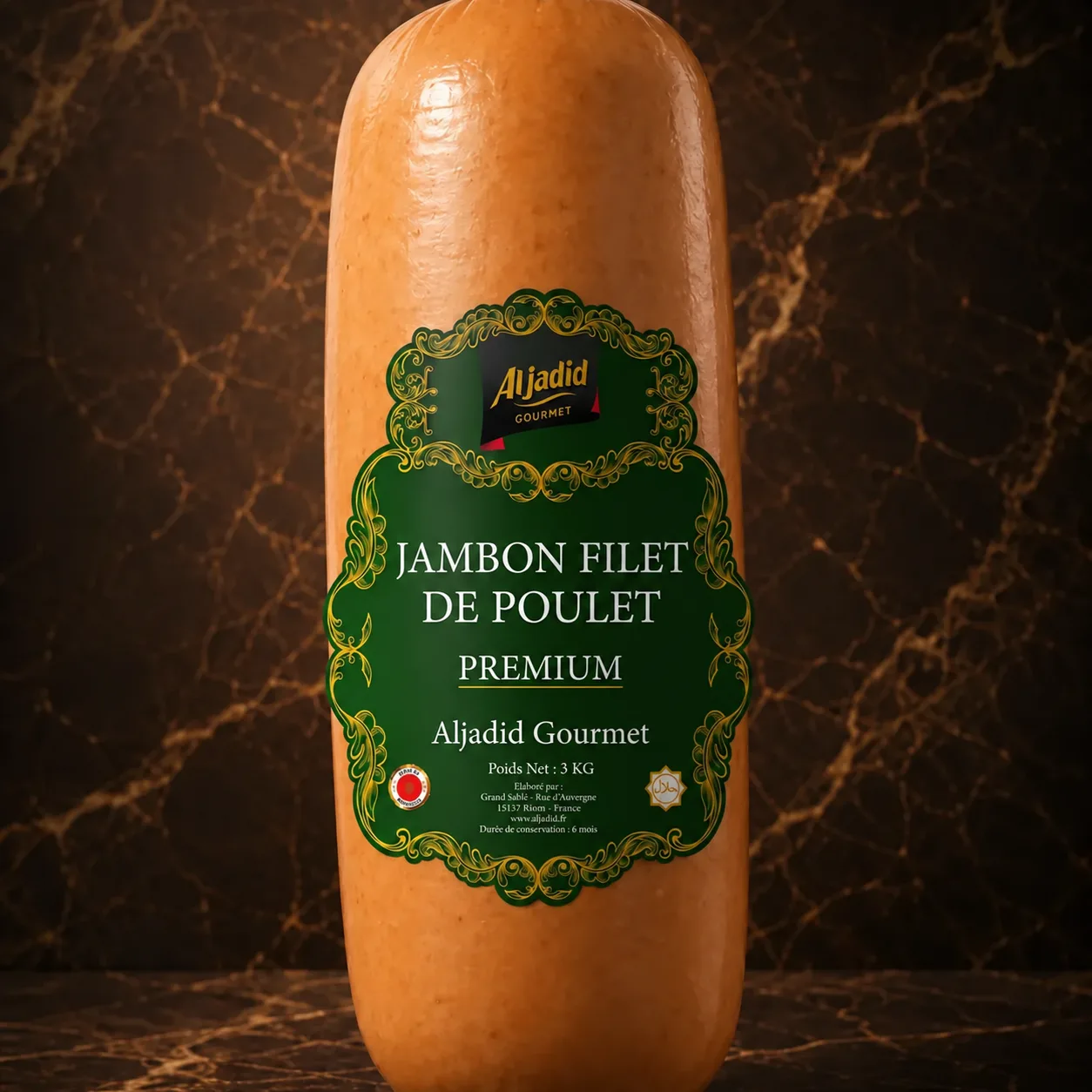 Jambon filet de poulet — La tranche nette