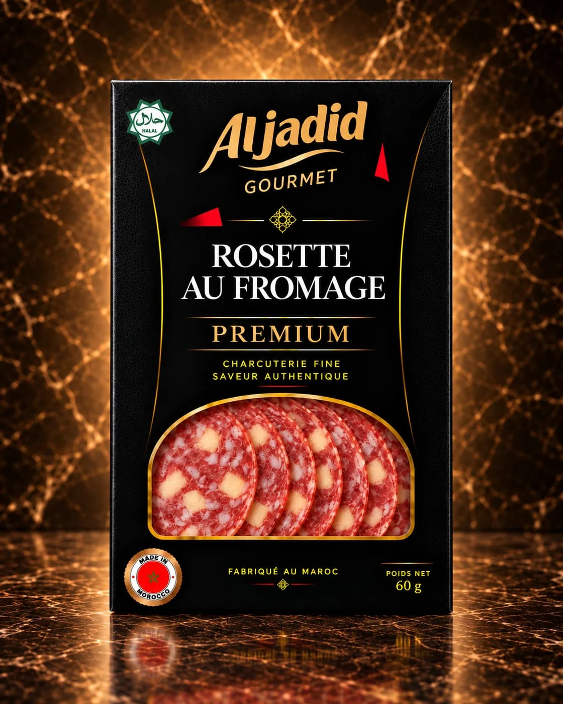 Rosette au fromage tranchée — Le fondant, tranché ultra-fin