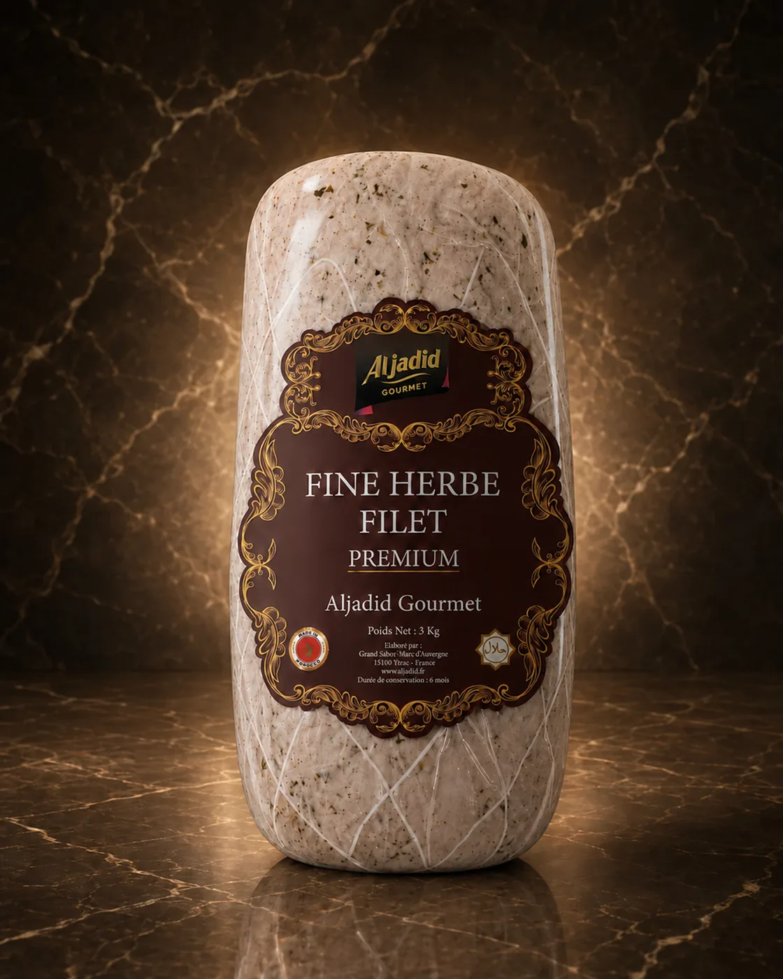 Jambon filet de poulet aux herbes — La tranche nette, parfumée aux herbes