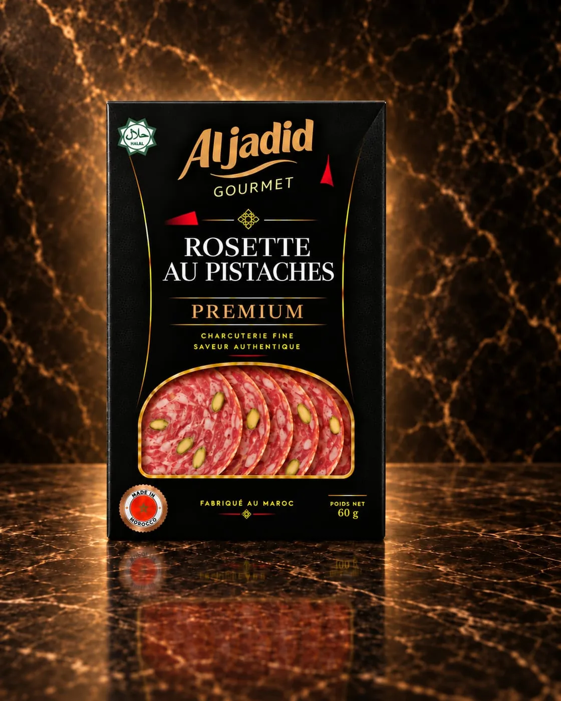 Rosette aux pistaches tranchée — La note verte, tranchée fin
