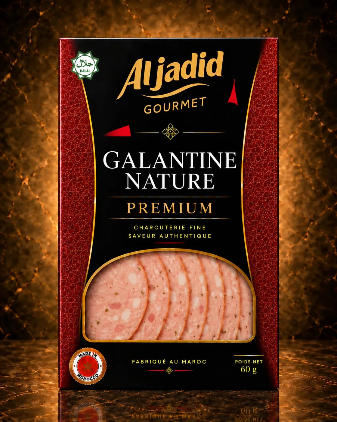 Galantine nature tranchée — La pièce de service, tranchée
