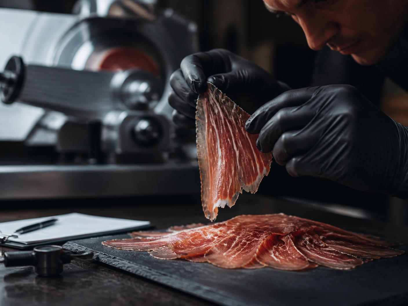 Contrôle qualité d'un lot de charcuterie avant expédition