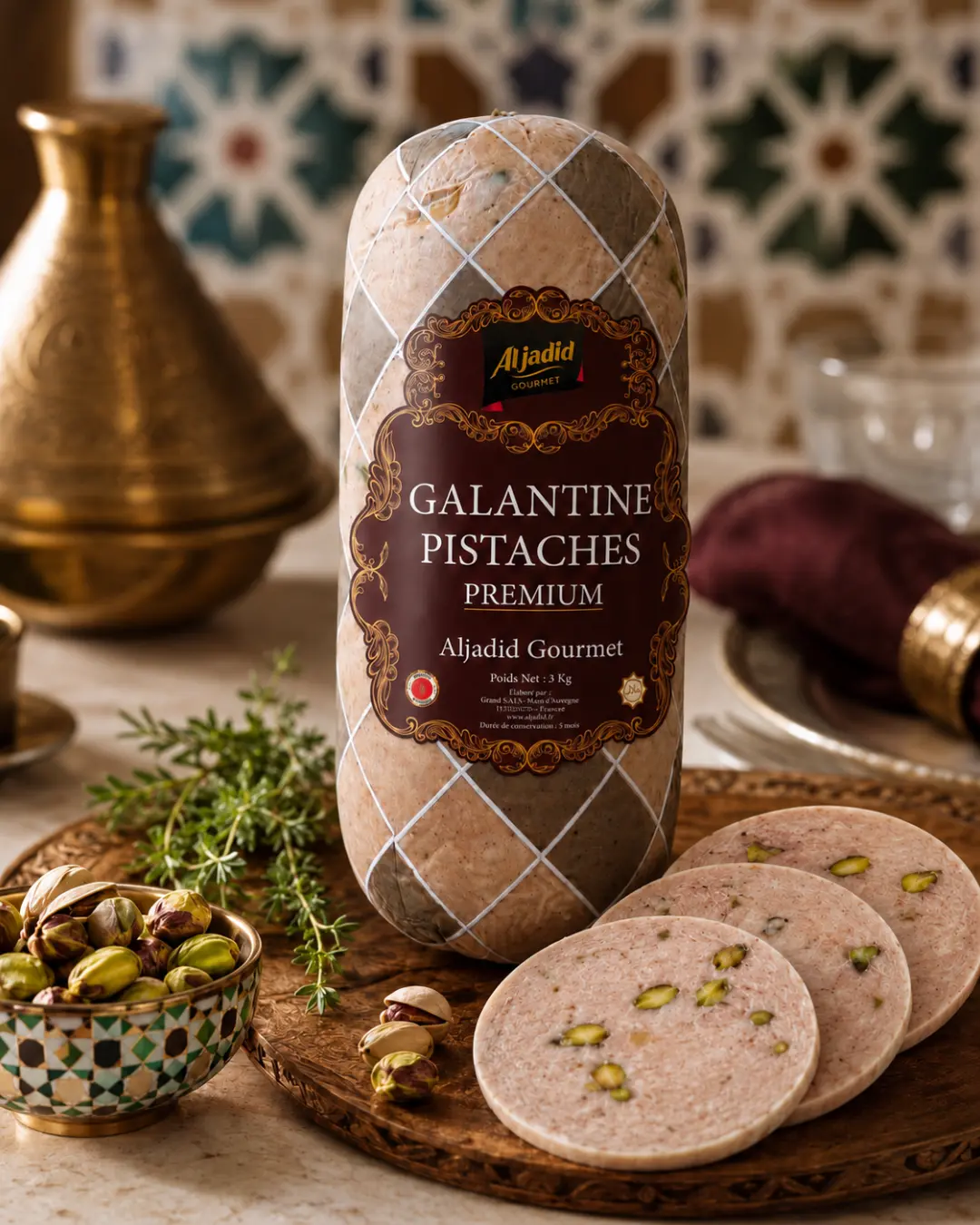 Galantine aux pistaches 3 kg — La tranche qui se regarde
